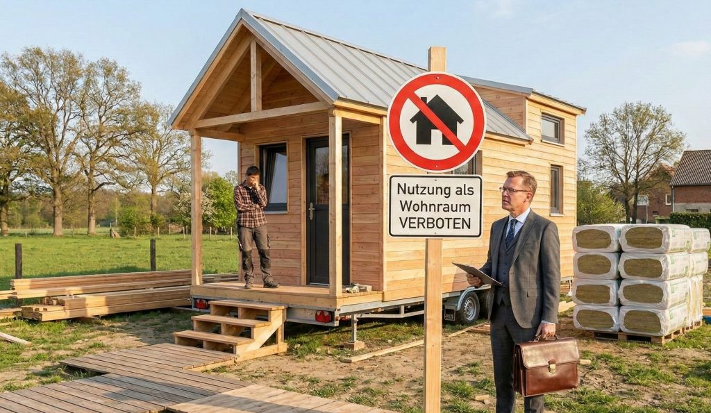 In Deutschland darf nicht überall ein Tiny House laut Baurecht entstehen. Hältst du dich nicht daran, droht eine Nutzungsuntersagung.
