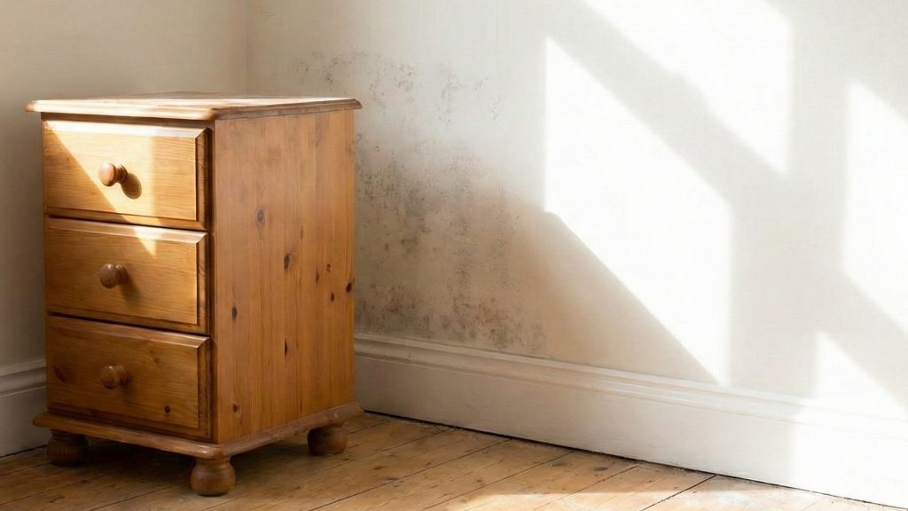 Im Tiny House ist Schimmel an Außenwänden gerade hinter Möbeln immer ein riesiges und teures Problem