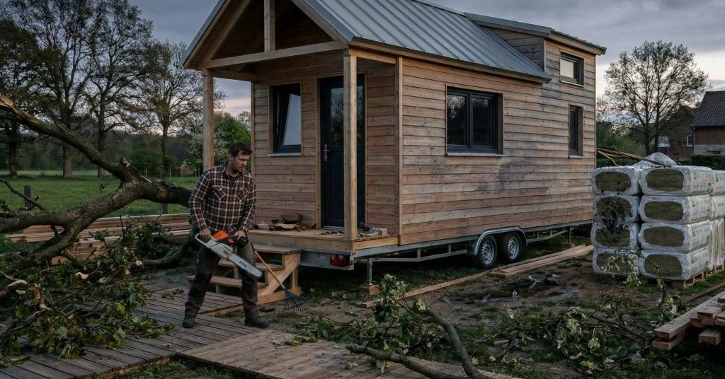 Wenn Naturgewalten das Tiny House bedrohen, brauchst du eine Versicherung, die dich finanziell auffängt.